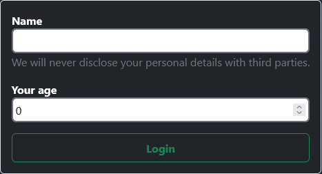 The generated form
