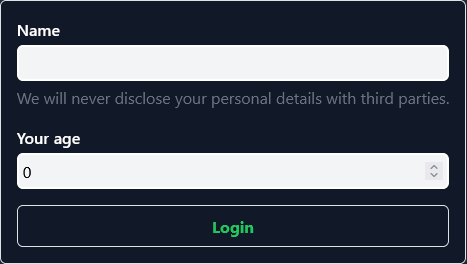 The generated form